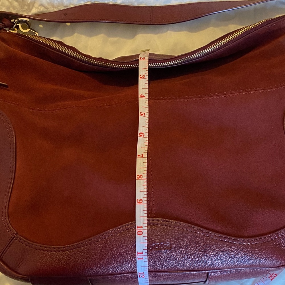 See By Chloe Burgundy Suede and Leather Burgundy Hobo Bag - Picture 6 of 13